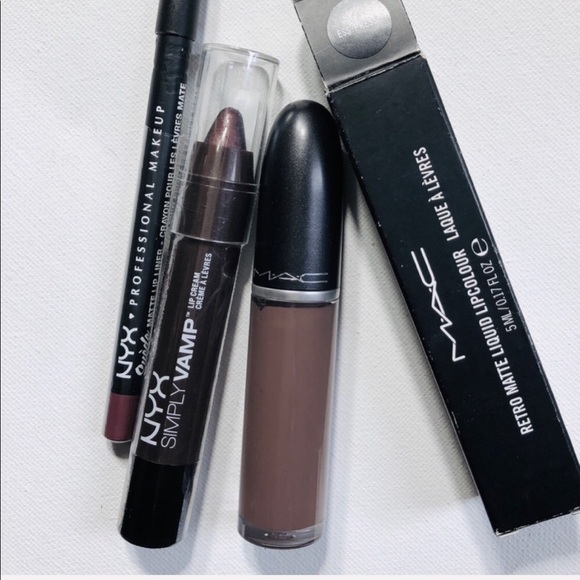💯x3 Mac retro mate Ess-presso/nyx suede/vamp ✨ - Picture 2 of 8